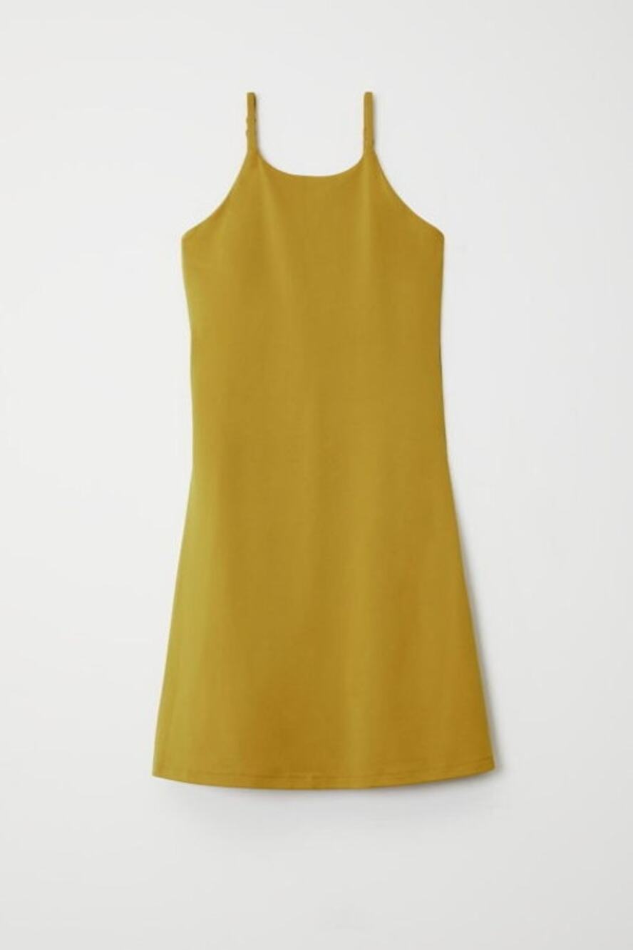 Girlfriend Collective Naomi Workout Shorts Dress in Saturn Yellow NEW Size XS